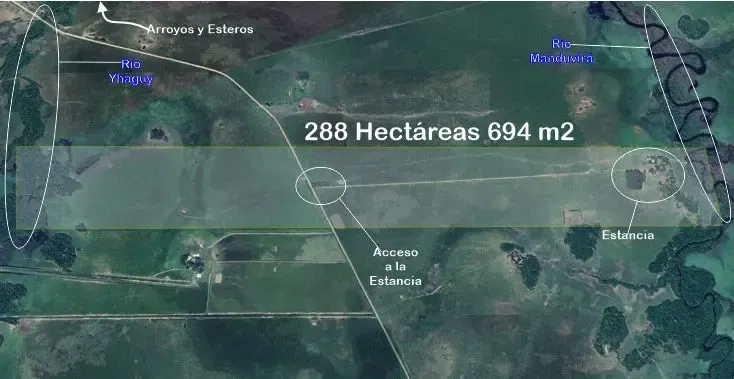 Fazenda à venda de 288 ha em Arroyos y Esteros, Paraguai