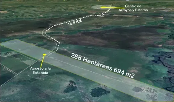 Fazenda à venda de 288 ha em Arroyos y Esteros, Paraguai