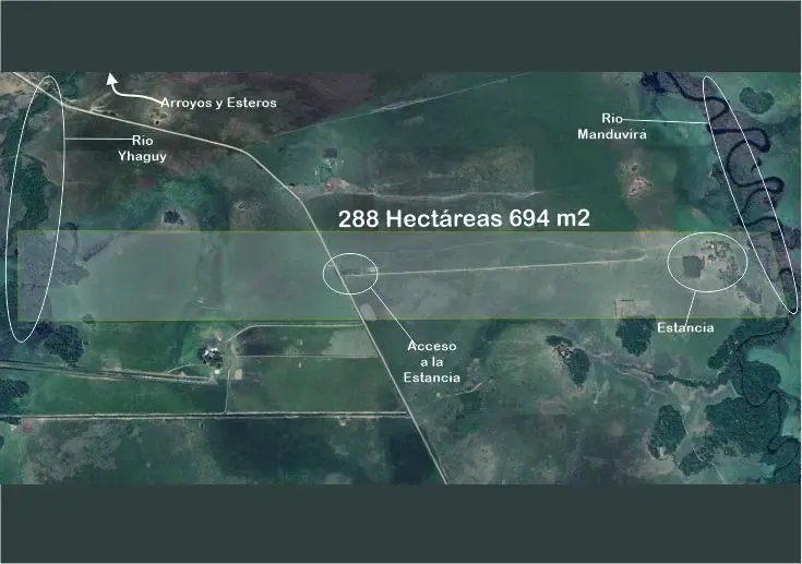 Fazenda à venda de 288 ha em Arroyos y Esteros, Paraguai
