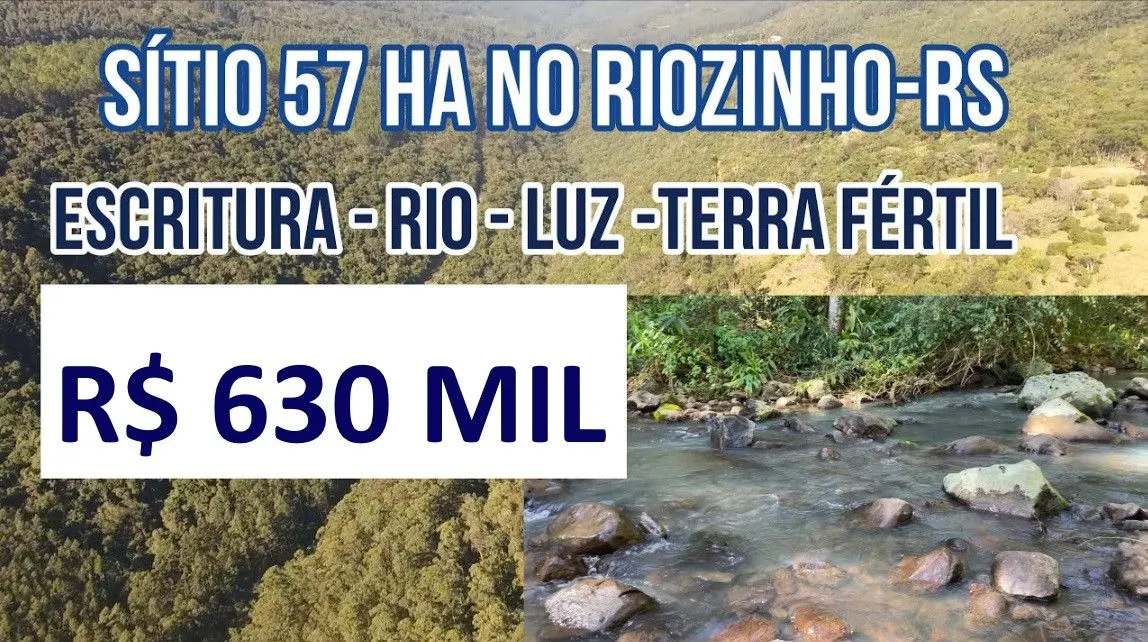 Sítio à venda de 57 ha em Riozinho, RS, Brasil