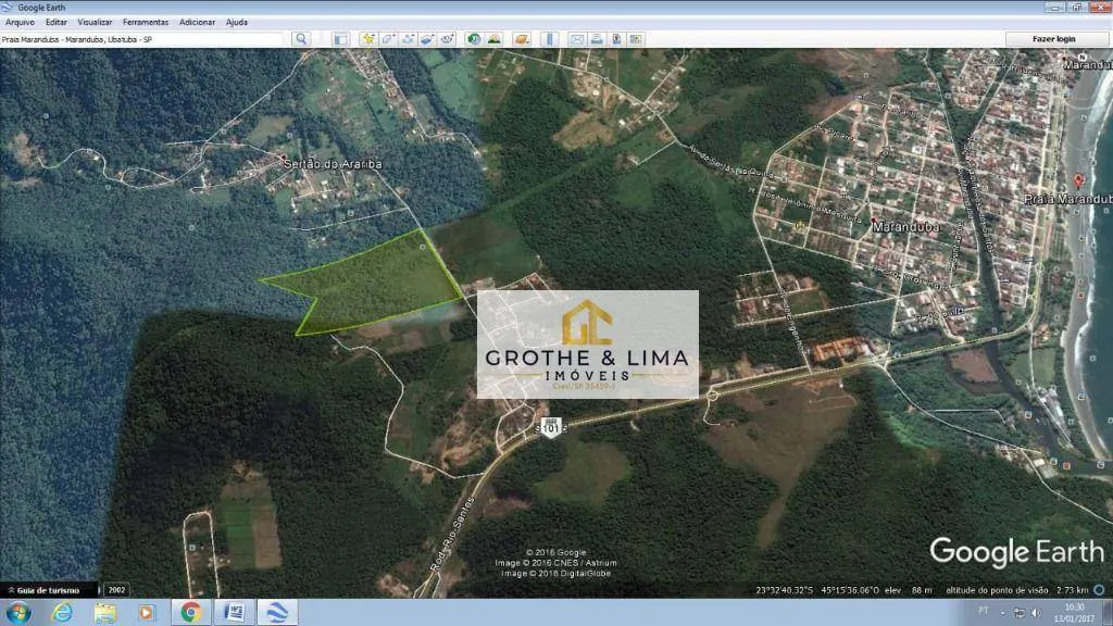 Plot for sale of 40 acres in Ubatuba, SP, Brazil
