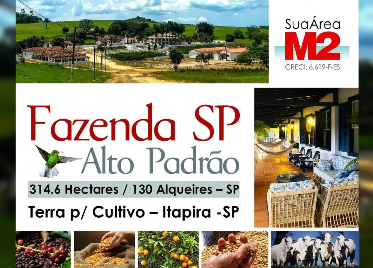 Fazenda à venda de 314 ha em Itapira, SP, Brasil