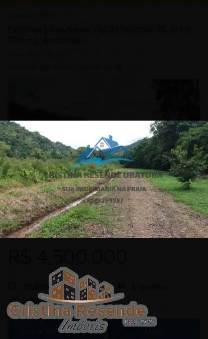 Fazenda à venda de 382 ha em Ubatuba, SP, Brasil