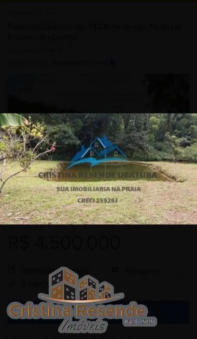 Fazenda à venda de 382 ha em Ubatuba, SP, Brasil