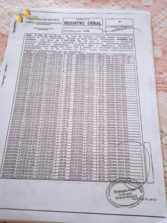 Fazenda à venda de 1.524 ha em Porto Esperidião, MT, Brasil