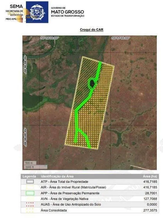 Farm for sale of 19,768 acres in Luciara, MT, Brazil