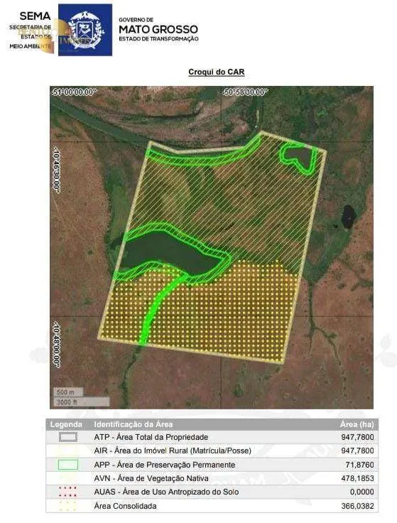 Farm for sale of 19,768 acres in Luciara, MT, Brazil