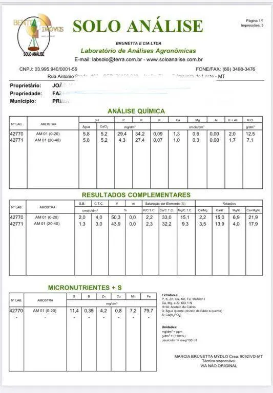 Farm for sale of 1,236 acres in Primavera do Leste, MT, Brazil