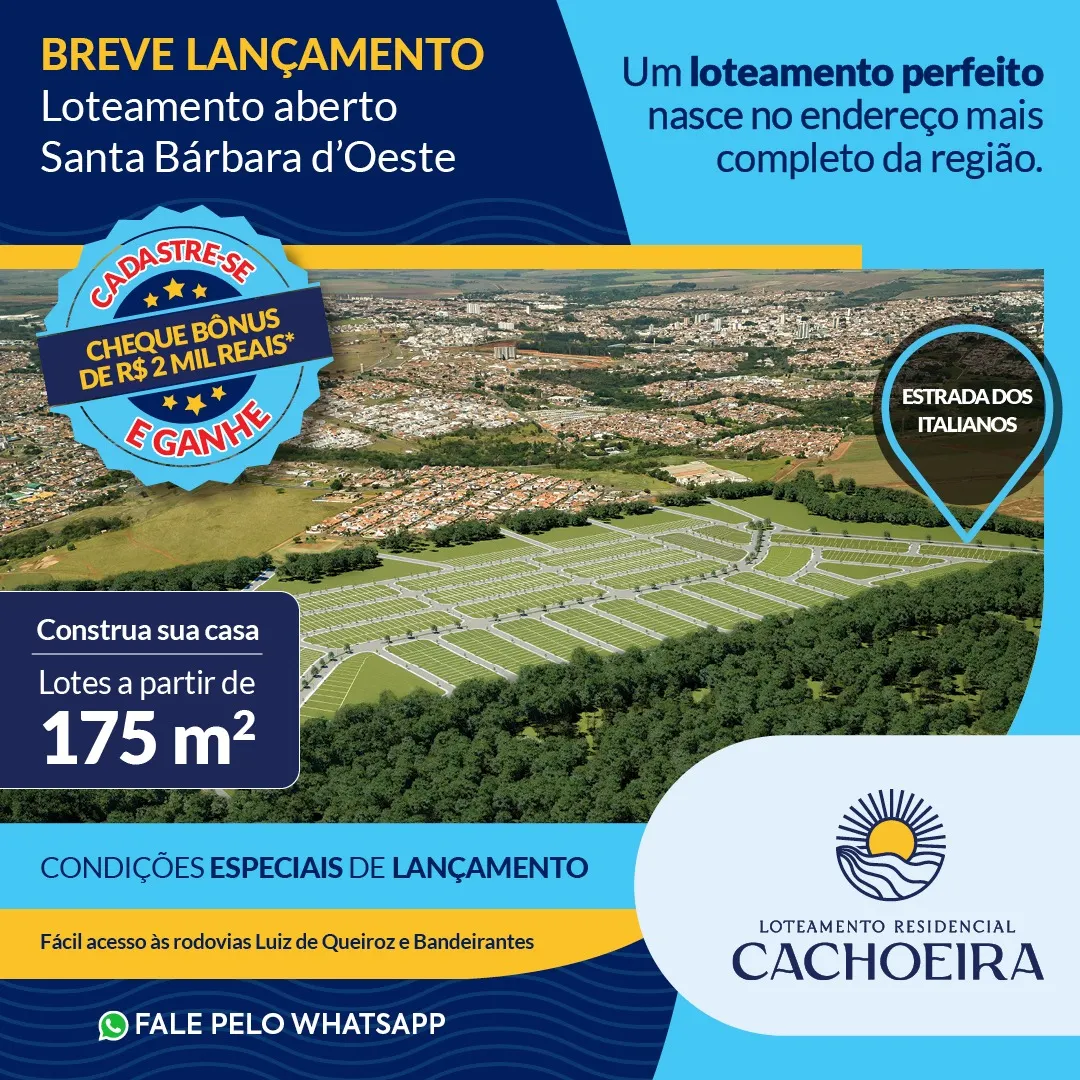 Terreno à venda de 175 m² em Santa Bárbara d'Oeste, SP, Brasil