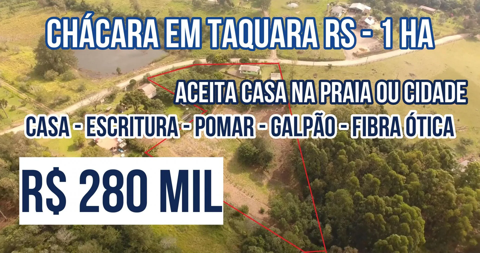Chácara à venda de 1 ha em Taquara, RS, Brasil