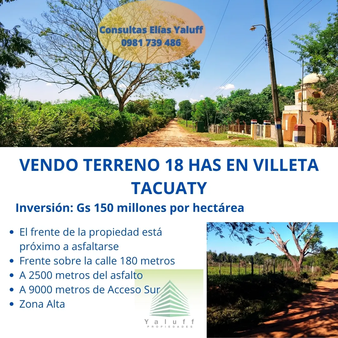 Fazenda à venda de 18 ha em Villeta, Paraguai