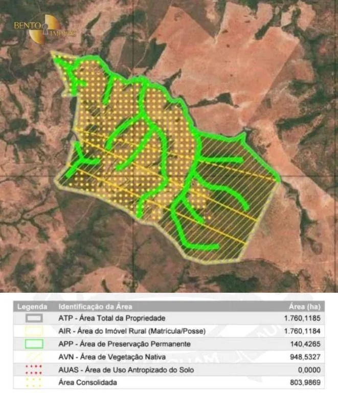 Fazenda à venda de 1.760 ha em Guiratinga, MT, Brasil