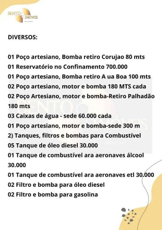 Farm for sale of 96,371 acres in Confresa, MT, Brazil