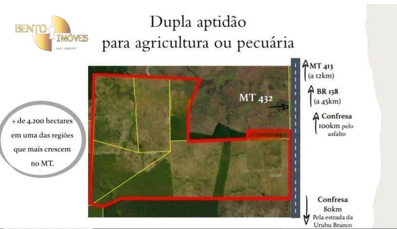Fazenda à venda de 4.236 ha em Santa Terezinha, MT, Brasil