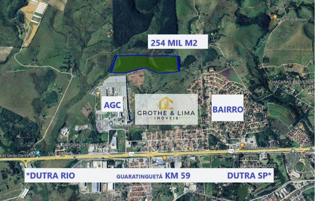 Terreno à venda e para Arrendar de 25 ha em Guaratinguetá, SP, Brasil
