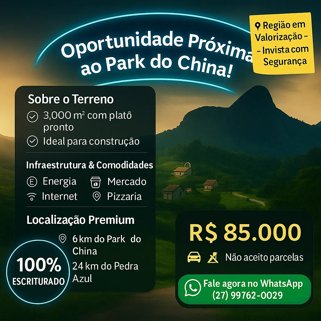 Plot for sale of 3,000 m² in Domingos Martins, ES, Brazil