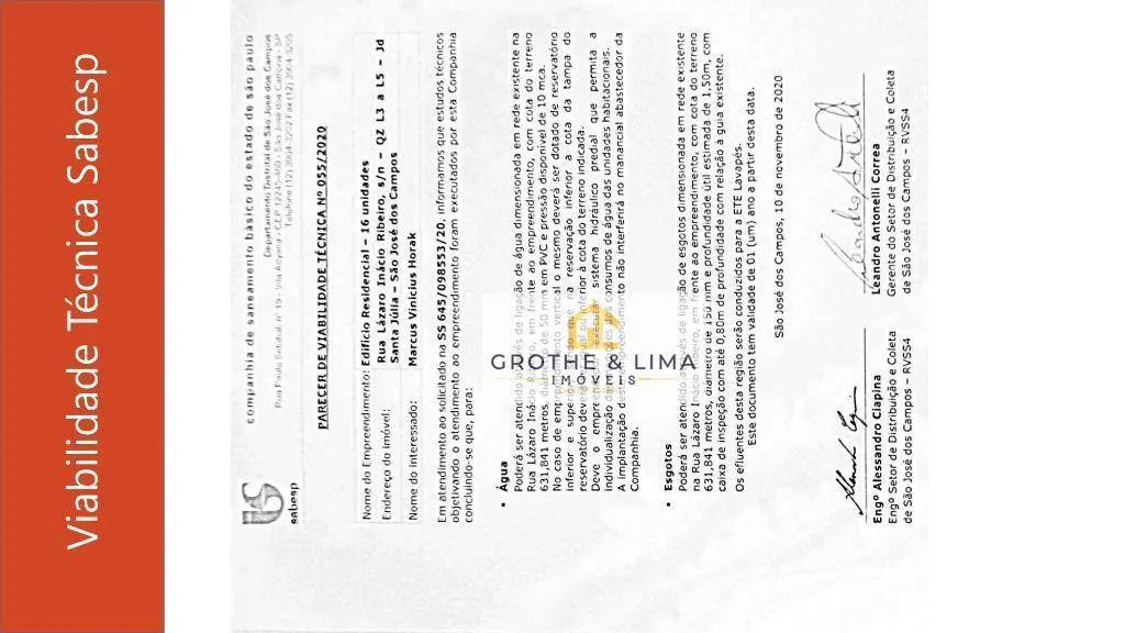 Plot for sale of 1,050 m² in São José dos Campos, SP, Brazil