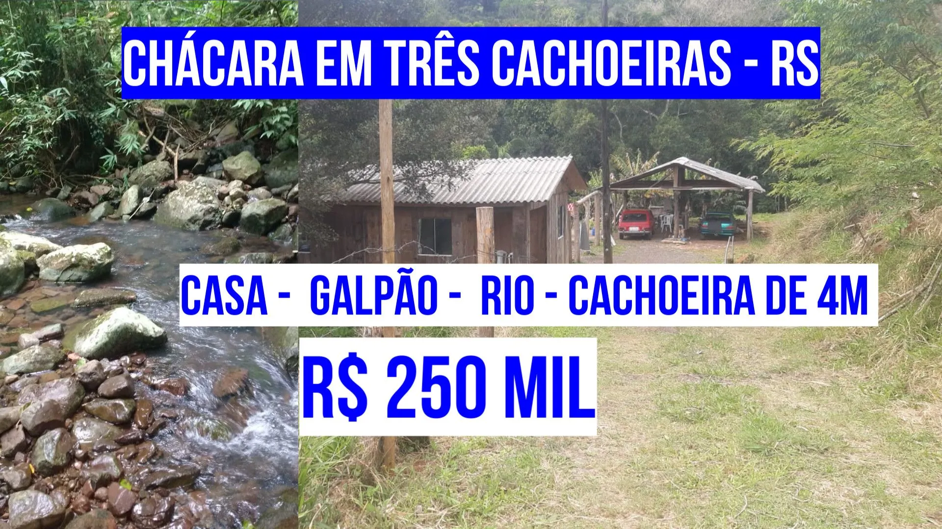 Chácara à venda de 1 ha em Três Cachoeiras, RS, Brasil