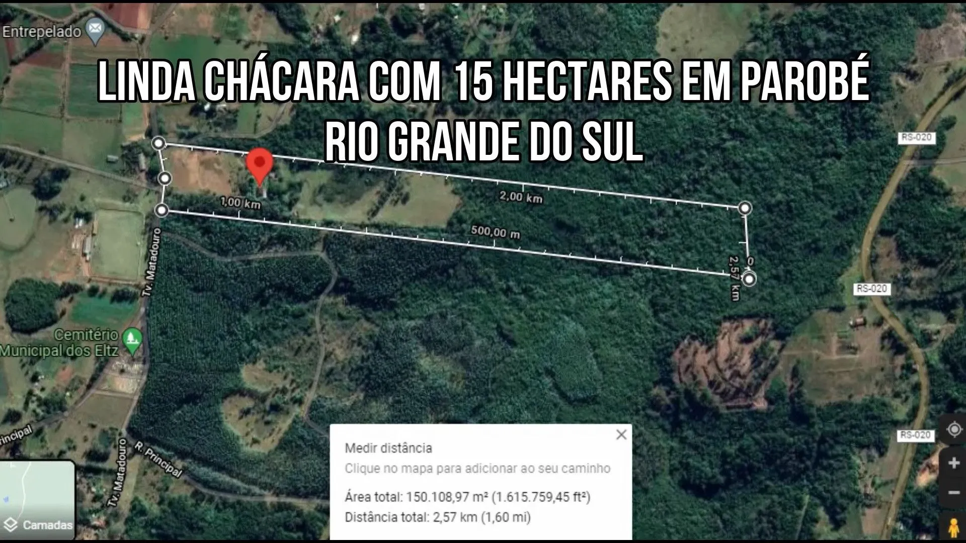 Small farm for sale of 37 acres in Parobé, RS, Brazil