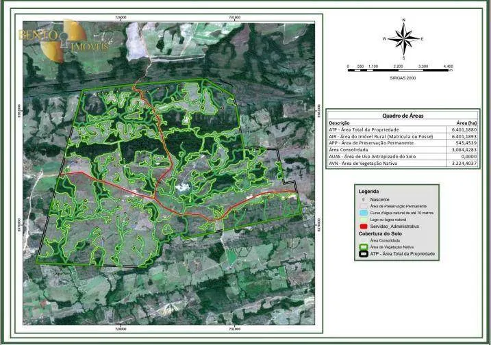 Fazenda à venda de 6.401 ha em Planalto da Serra, MT, Brasil