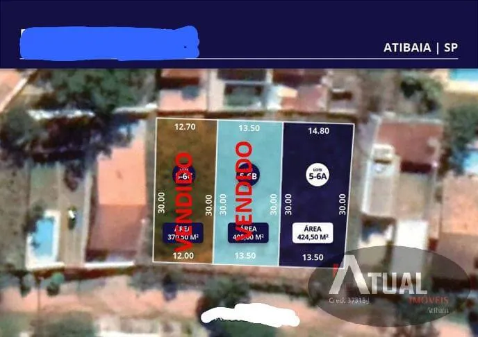 Terreno à venda de 424 m² em Atibaia, SP, Brasil