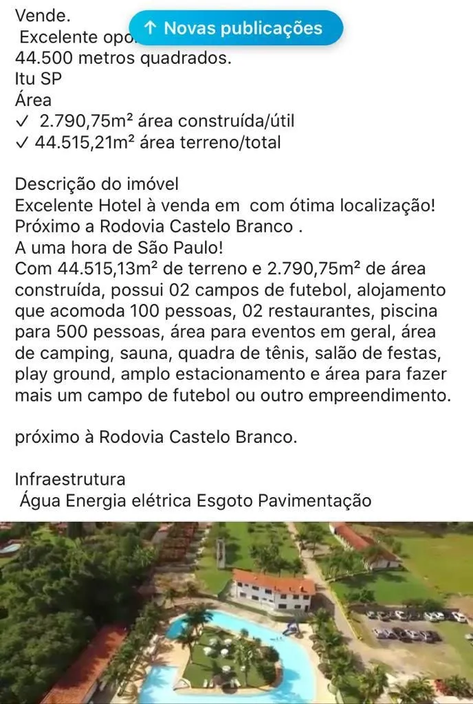 Chácara à venda de 4 ha em Itu, SP, Brasil
