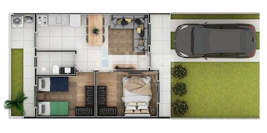 House for sale of 42 m² in Fazenda Rio Grande, PR, Brazil