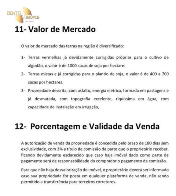 Farm for sale of 11,120 acres in Brasnorte, MT, Brazil