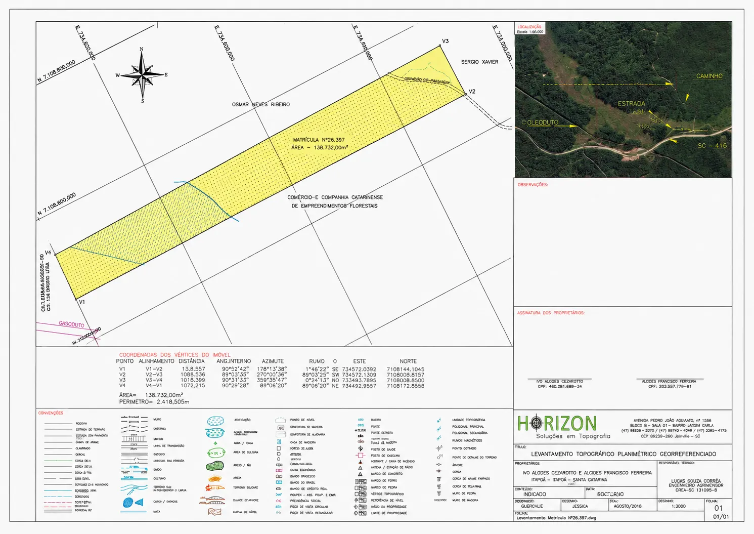 Plot for sale of 34 acres in Itapoá, SC, Brazil