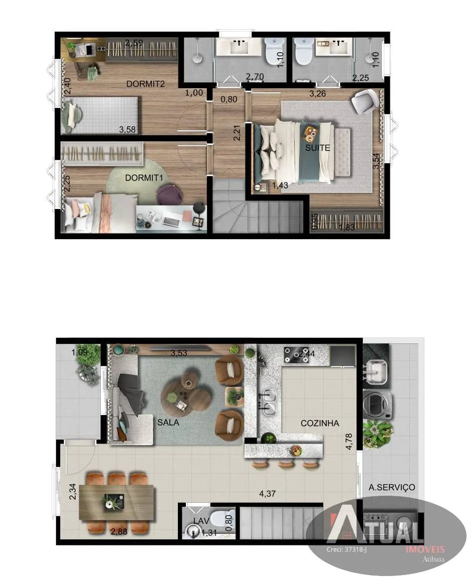 Casa à venda de 78 m² em Atibaia, SP, Brasil