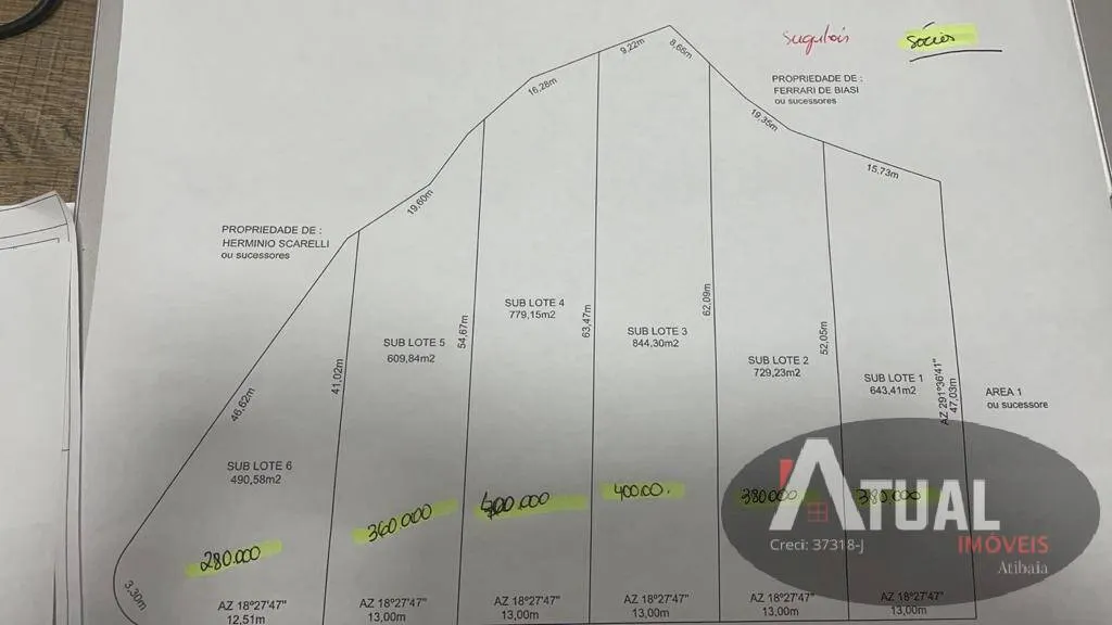 Plot for sale of 1 acres in Atibaia, SP, Brazil