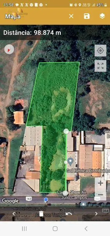 Plot for sale of 3 acres in Várzea Grande, MT, Brazil