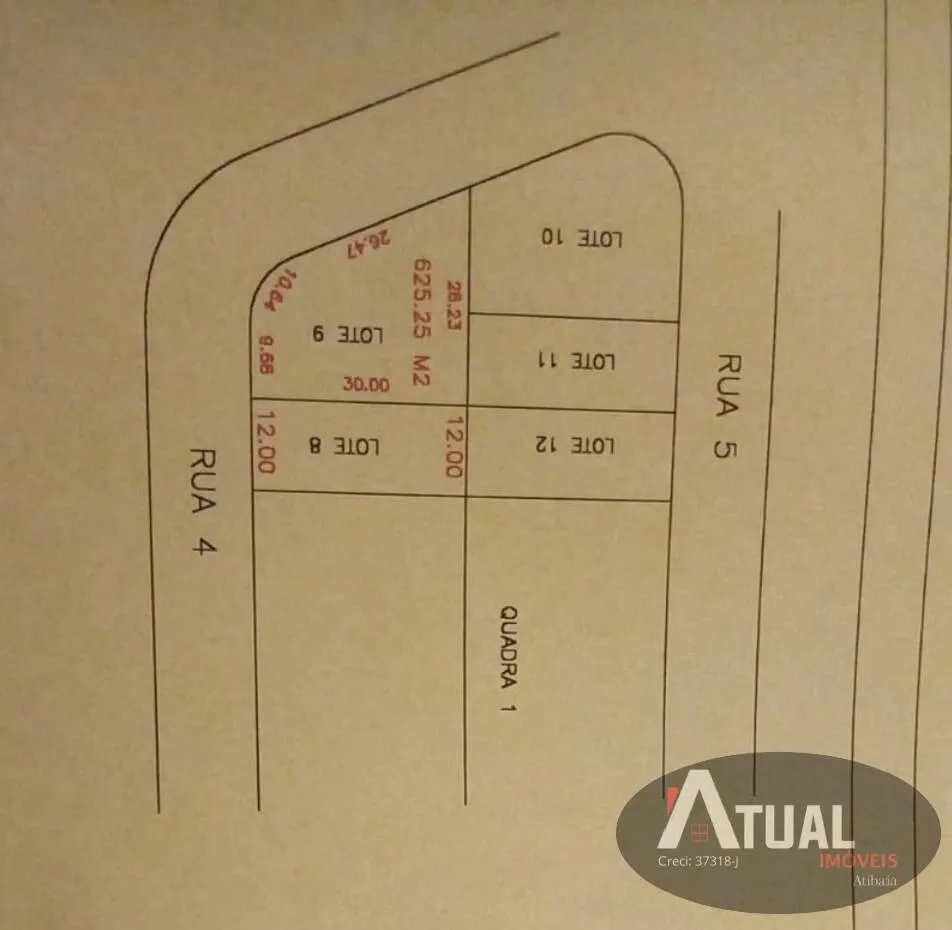 Plot for sale of 652 m² in Atibaia, SP, Brazil