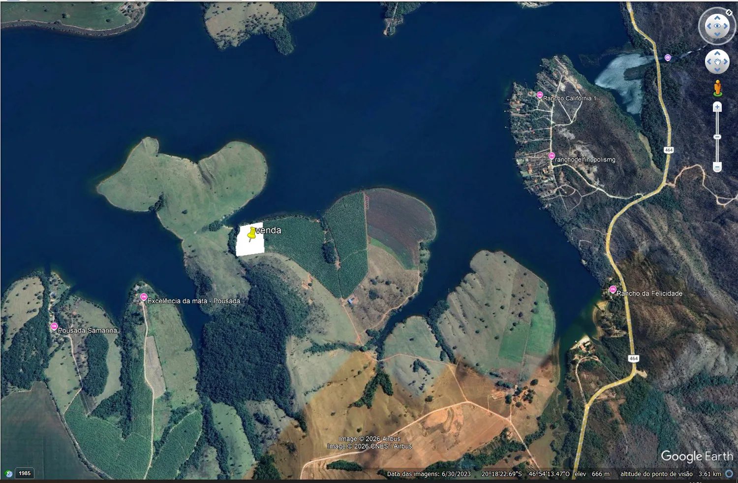 Plot for sale of 5 acres in Delfinópolis, MG, Brazil