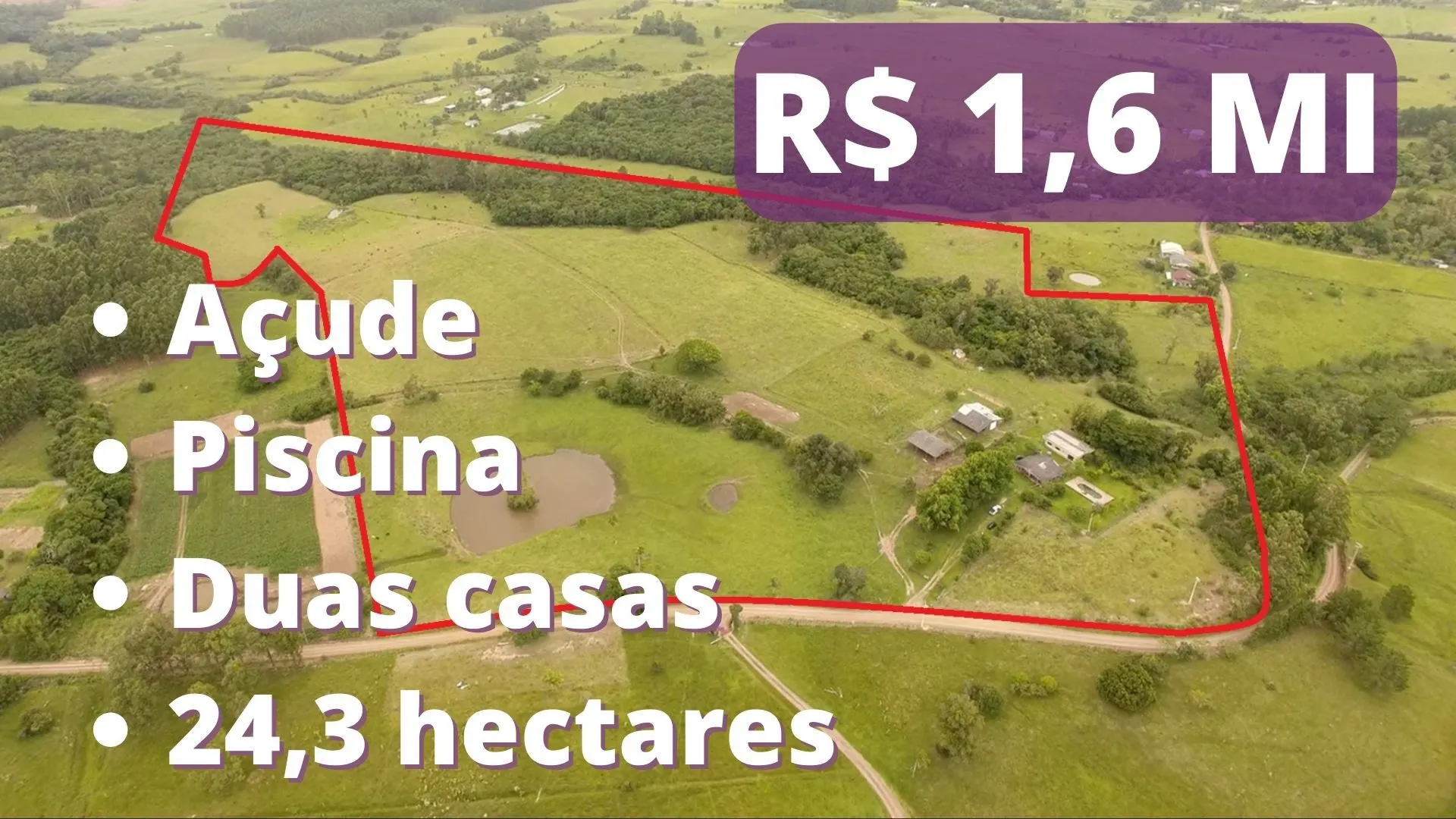 Small farm for sale of 60 acres in Glorinha, RS, Brazil