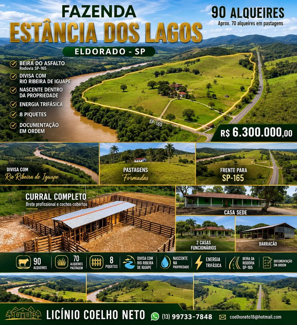 Fazenda à venda de 218 ha em Eldorado, SP, Brasil