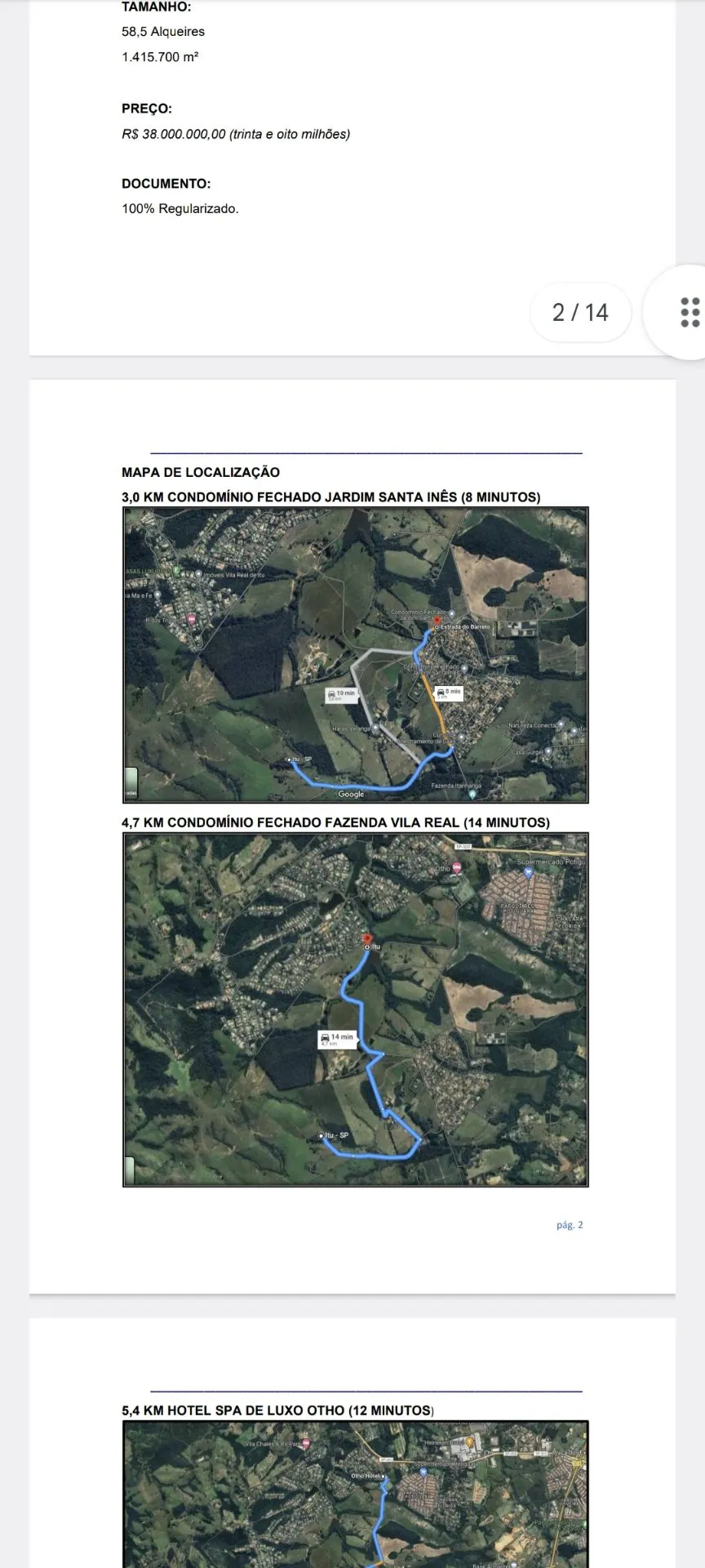Farm for sale of 143 acres in Itu, SP, Brazil