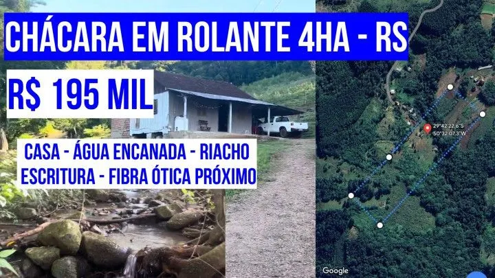 Country home for sale of 10 acres in Rolante, RS, Brazil