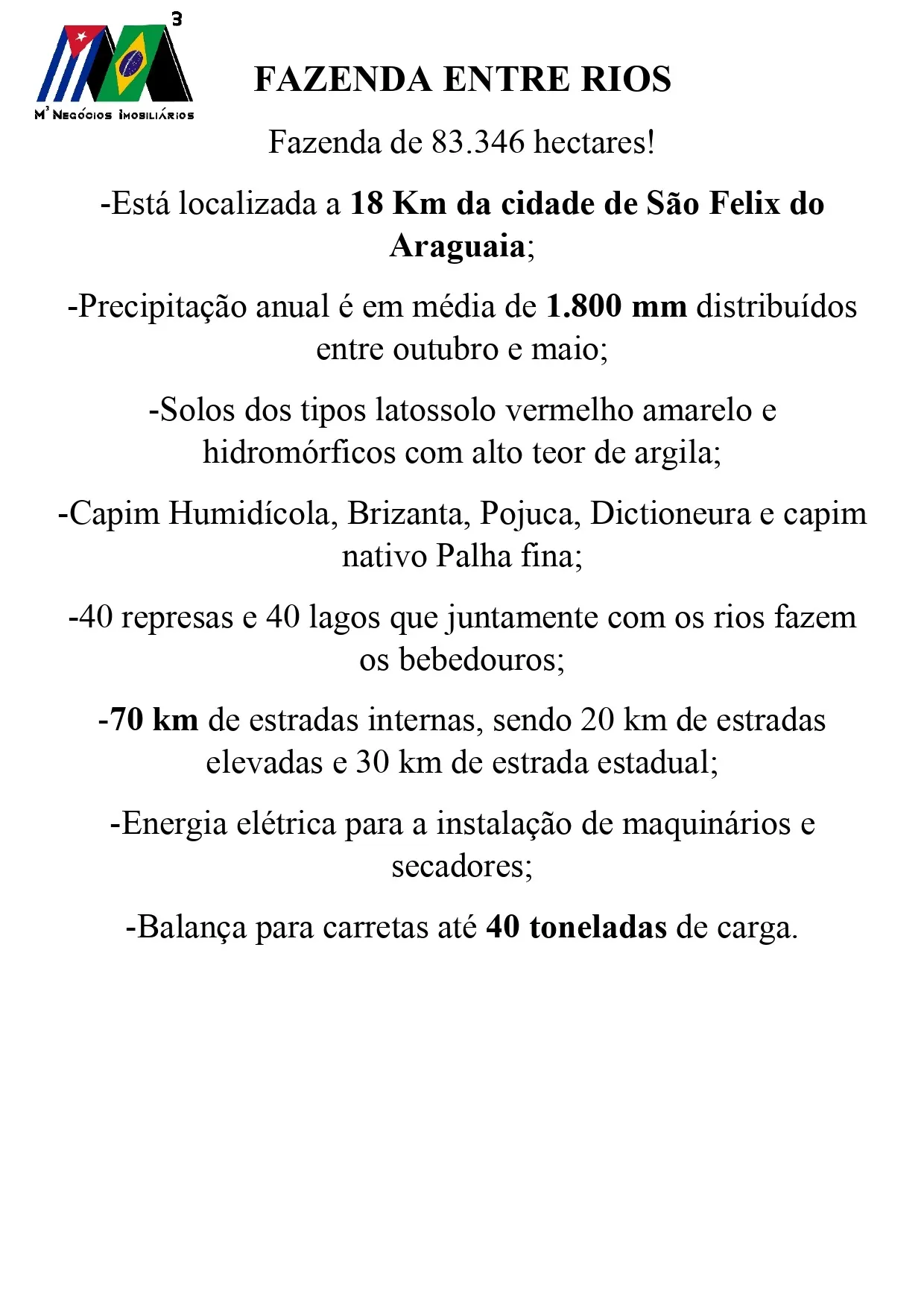 Fazenda à venda de 83.346 ha em São Félix do Araguaia, MT, Brasil
